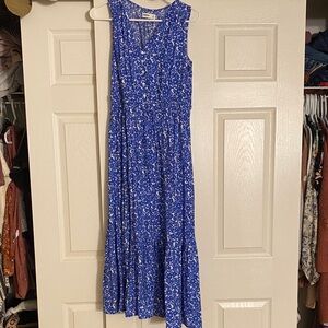 Sonoma goods Blue Floral Sleeveless Dress